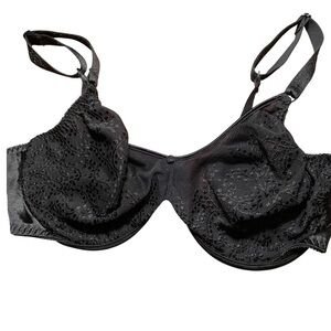 Bali Elegant Black Transparent Underwire Embroidered Bra 40C